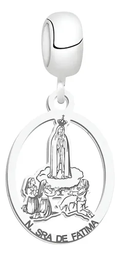 Berloque Pingente Nossa Senhora De Fatima Prata 925 Prata - 1